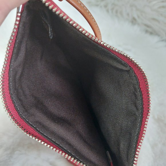 Coach Women's Red Leather Mini Bag/Wristlet - Picture 3 of 8
